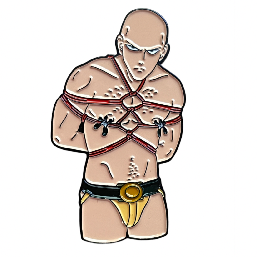 Caped Baldy Enamel Pin Gandk Industries