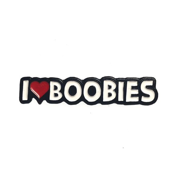 I Heat Boobies, Enamel Pin, Kinky Enamel Pin, BDSM, Kink, Geeky and Kinky, LGBTQIA+