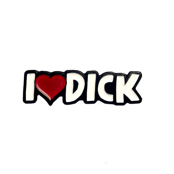 I Heart Dick Enamel Pin, Enamel Pin, Kinky Enamel Pin, BDSM, Kink, Geeky and Kinky, LGBTQIA+