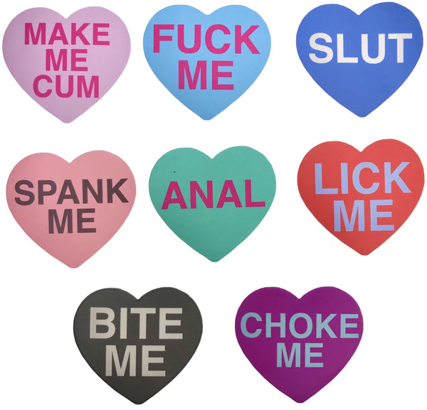 Kinky Hearts - 8 Sticker Set
